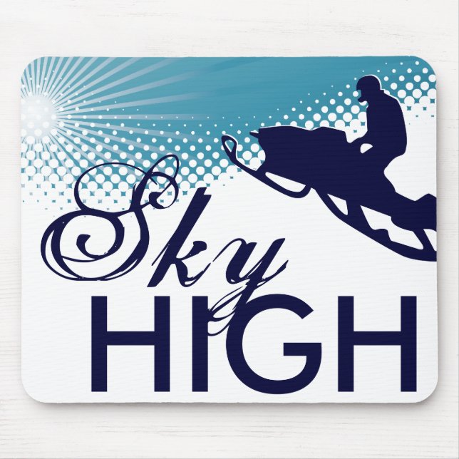 sky high snowmobiling mouse mat (Front)