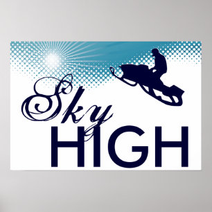 sky high snowmobiling poster