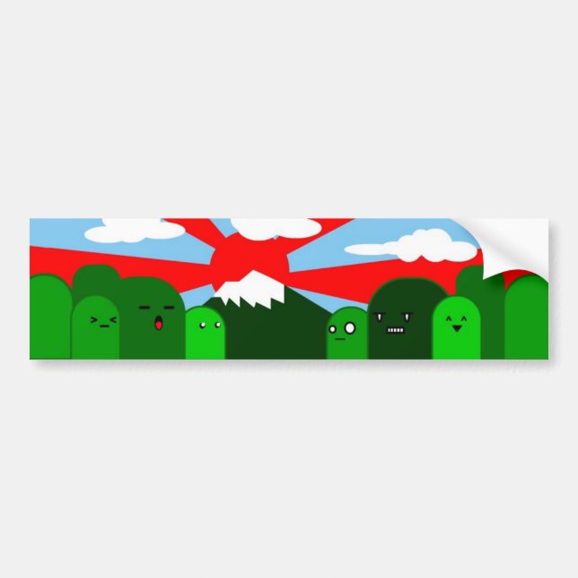 sky & hills bumper sticker (Front)
