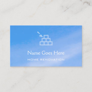 "Sky" Home Renovator Business Cards