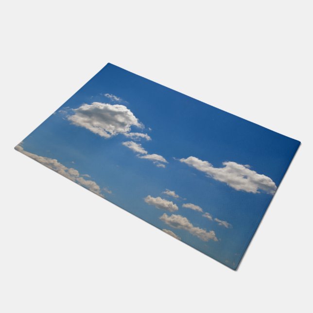 Sky is blue and white clouds are passing by  doormat (Angled)