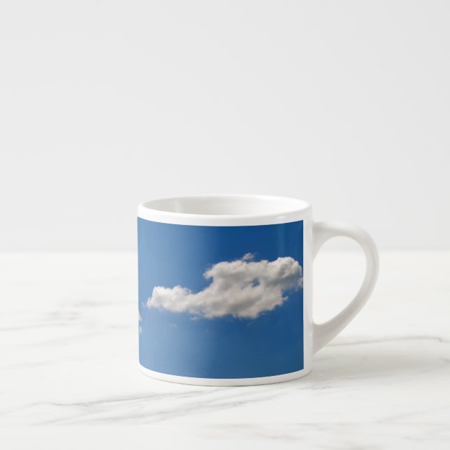 Sky is blue and white clouds are passing by  espresso cup (Right)