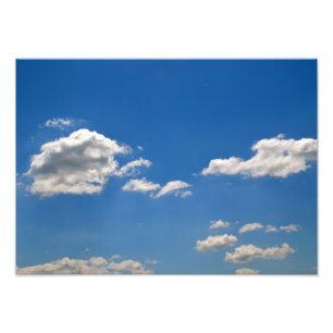 Sky is blue and white clouds are passing by  photo print