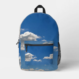 Sky is blue and white clouds are passing by  printed backpack