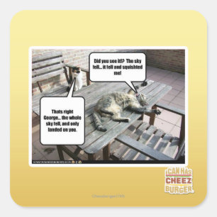 Sky is Falling Square Sticker