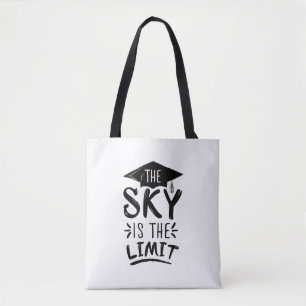 Sky is the Limit Clever Graduation Captions Cute Tote Bag