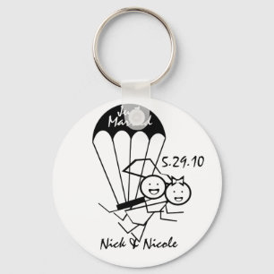 Sky Jump Wedding Key Ring