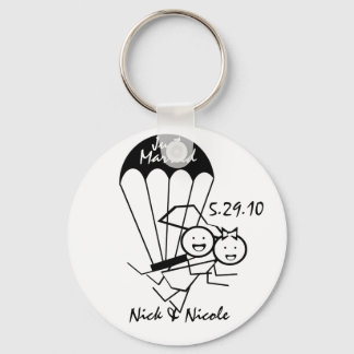Sky Jump Wedding Key Ring