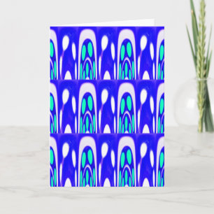 Sky lights art holiday card