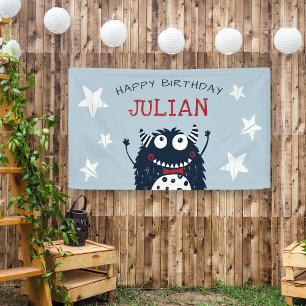 Sky   Little Monster Personalised Birthday Party Banner