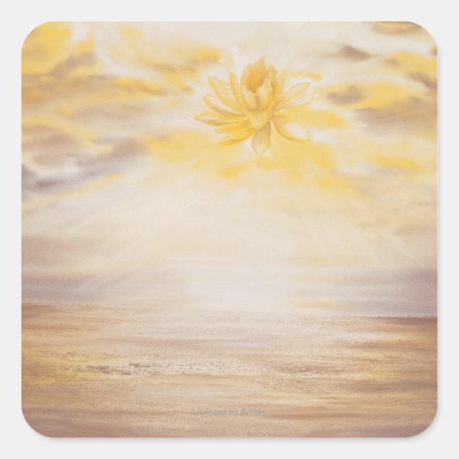 Sky Lotus Square Sticker (Front)