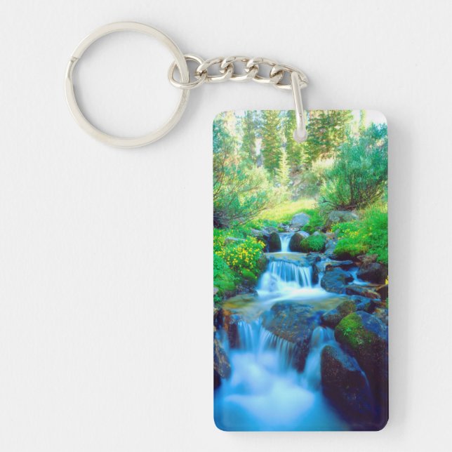 Sky Meadows in the Sierra Nevada Mountains Key Ring (Front)
