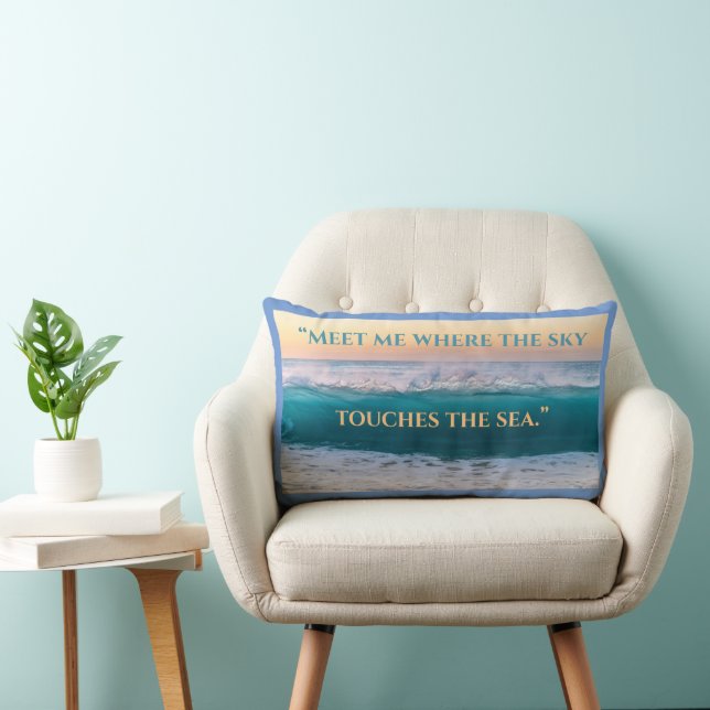 "Sky Meets the Sea" Throw Pillow (Chair)