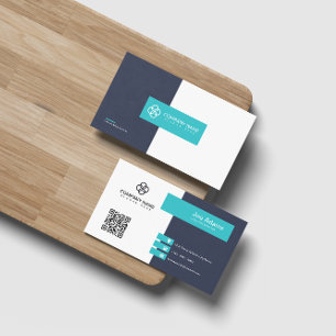 Sky Modern Simple Professional QR code Scannable Business Card