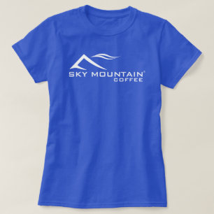 Sky Mountain Coffee Logo Basic Ladies Dark T-Shirt