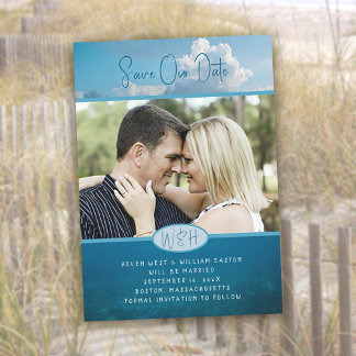 Sky n Water Photo Save Our Date Announcement