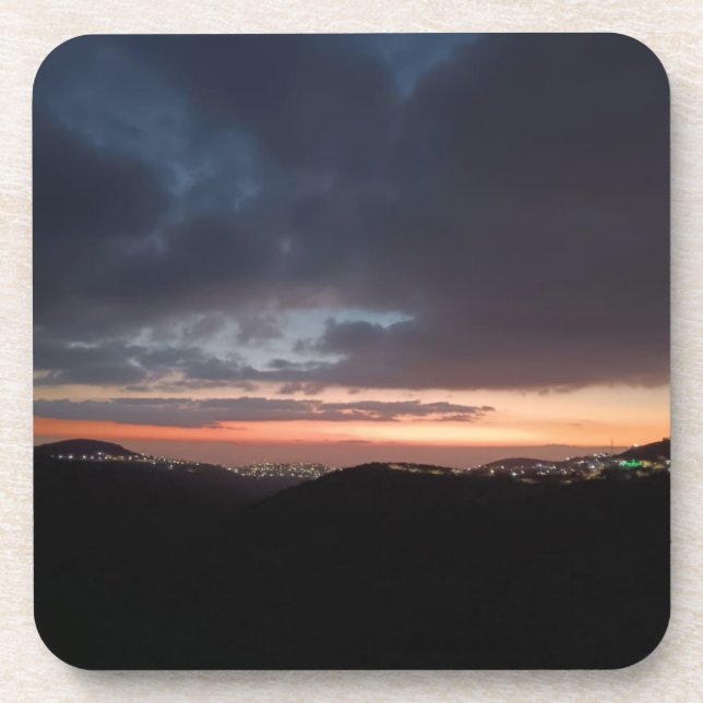 sky night Hard plastic coaster (Front)