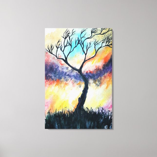 Sky of Dreams - Watercolor Canvas Print (Front)