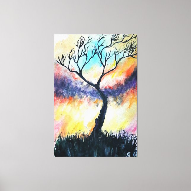 Sky of Dreams - Watercolor Canvas Print (Front)