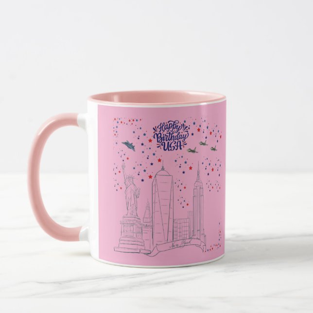 Sky of Liberty Flames pink Mug (Left)