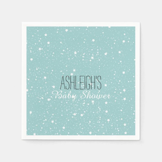 Sky of Stars Baby Shower Napkin (Front)