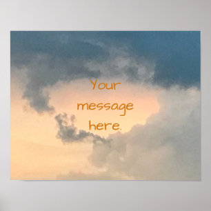 Sky Opening Bright Centre Your Message Posters