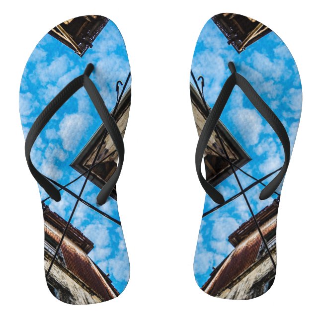 Sky Over Stonetown, Zanzibar Flip Flops (Footbed)
