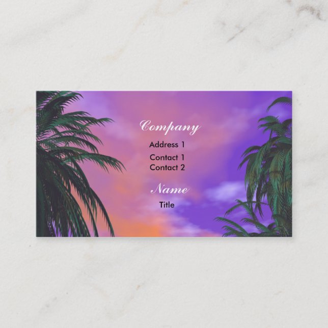Sky Palms Business Card (Front)