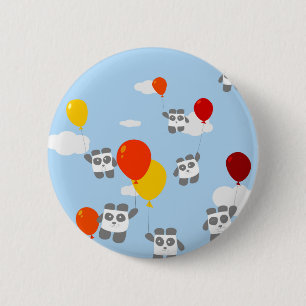 Sky Pandas 6 Cm Round Badge
