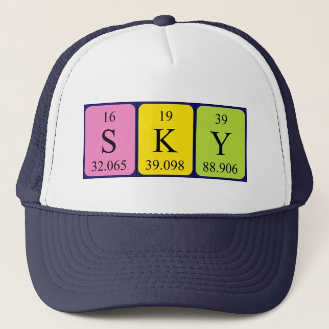 Sky periodic table name hat (Front)