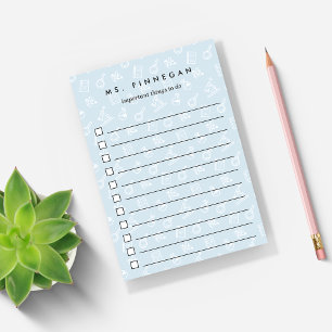 Sky   Personalised Science Teacher To-Do List Post-it Notes