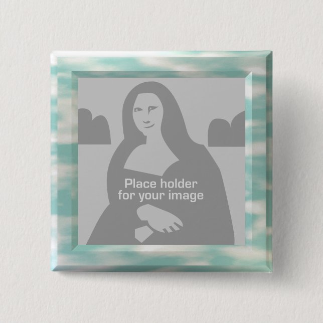 Sky Picture Frame Template 15 Cm Square Badge (Front)