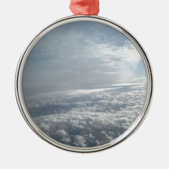 Sky, Plane View, Beautiful Clouds Metal Tree Decoration (Front)