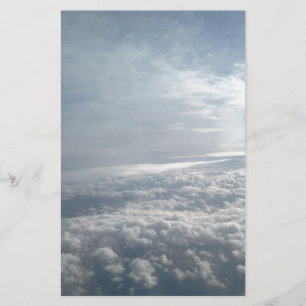 Sky, Plane View, Beautiful Clouds Stationery