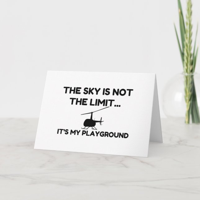 SKY PLAYGROUND Helicopter Holiday Card (Front)