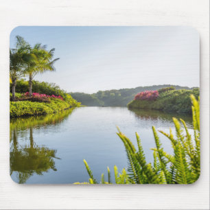 Sky Reflected In Still Tropical Lake Mouse Mat