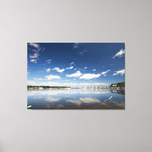 Sky Reflection at the Harbour of Belfast, Maine Canvas Print