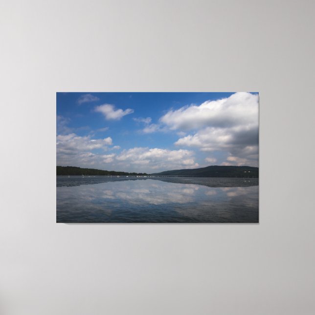 Sky Reflection on Keuka Lake, New York Canvas Print (Front)