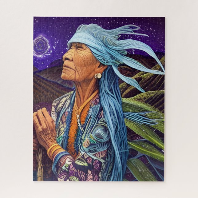 Sky Road Walker Native American Fantasy Art  Jigsaw Puzzle (Vertical)