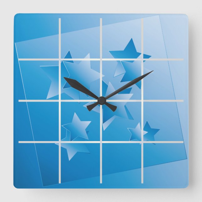 Sky s  windows square wall clock (Front)