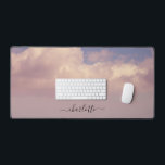 Sky, salon, minimalistic white desk mat<br><div class="desc">Minimalistic,  modern,  sky design.</div>