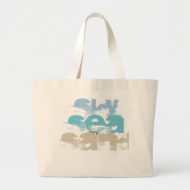 Sky Sea Sand Beach Tote (Front)