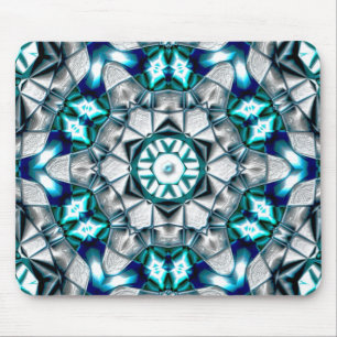 Sky silver looking like brushed sandblasted steel mouse mat