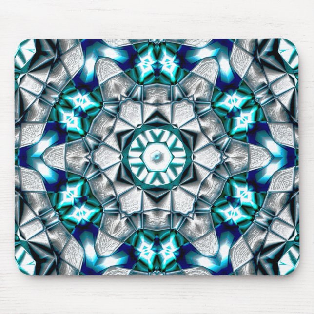 Sky silver looking like brushed sandblasted steel  mouse mat (Front)