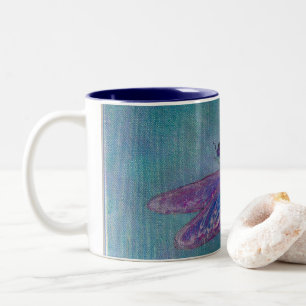 Sky Skimmer Dragonfly Two-Tone Coffee Mug