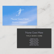 "Sky" Soccer Coaching Business Cards