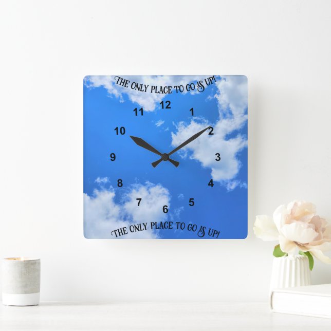 sky  square wall clock (Home)