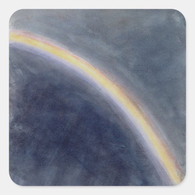 Sky Study with Rainbow, 1827 (w/c on paper) Square Sticker (Front)