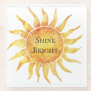 Sky Sun Shine Bright Glass Coaster