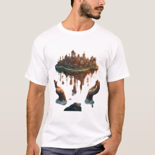 🎹 Sky Symphony   Floating Piano World in the Clou T-Shirt